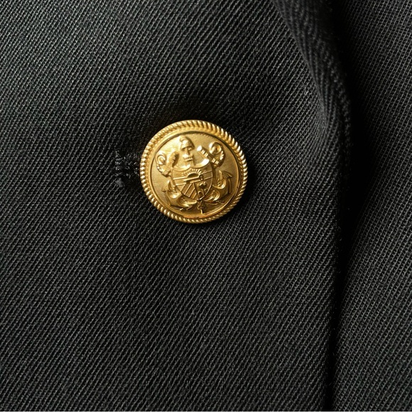 Vintage Hunter’s Glen Black Classic Single Button Blazer Suit Jacket Size 10 - Picture 5 of 16